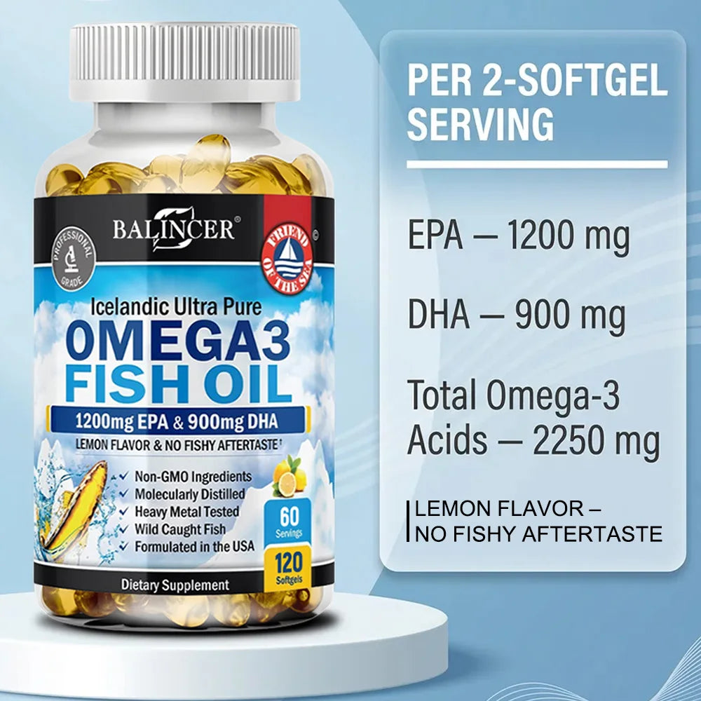 Strength Omega 3 Fish Oil 2250mg, Wild Caught,