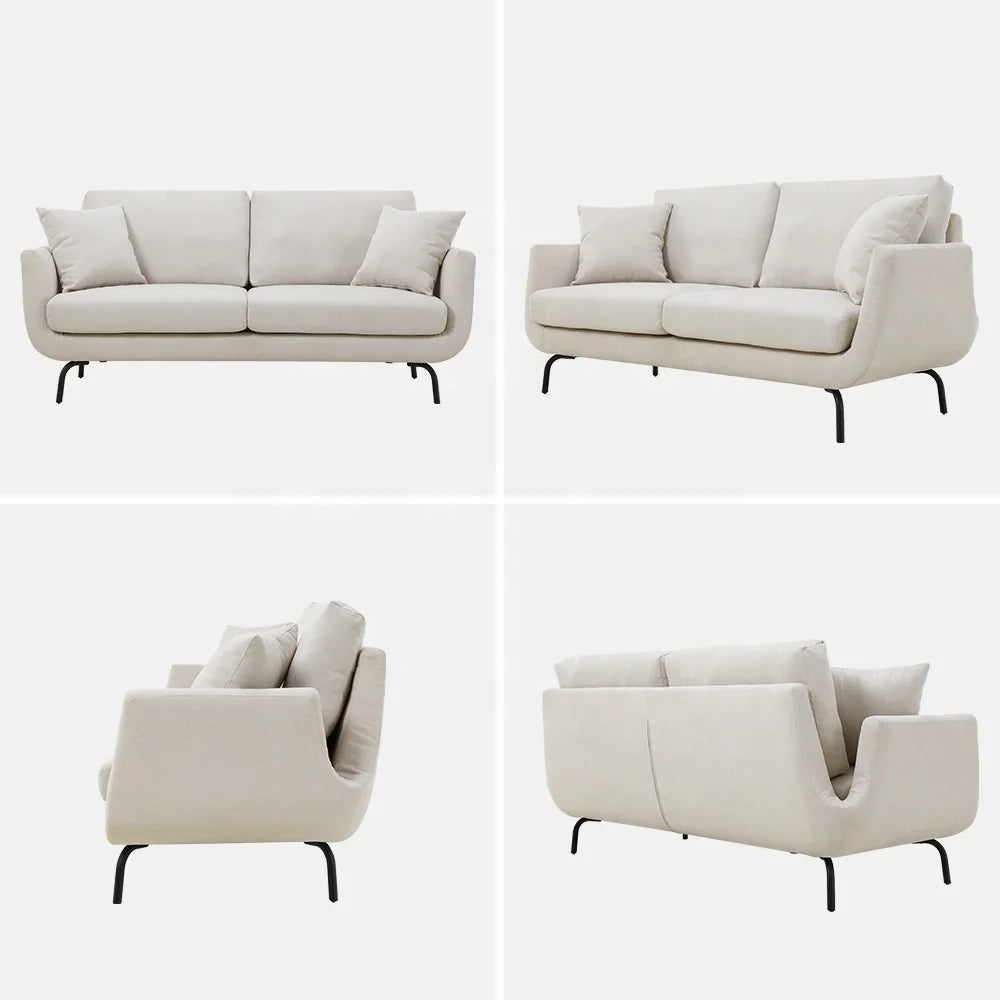 White Living Room 2 Seater