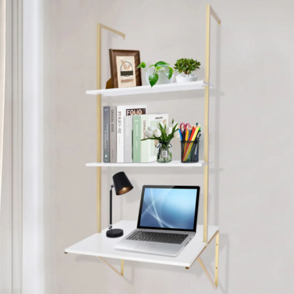 3 Tier Floating Shelves Desk