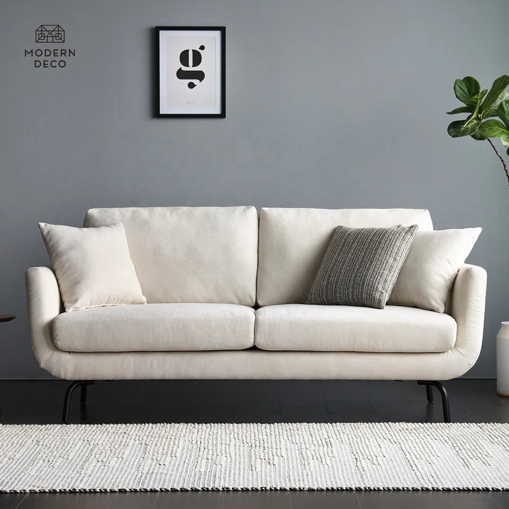 White Living Room 2 Seater