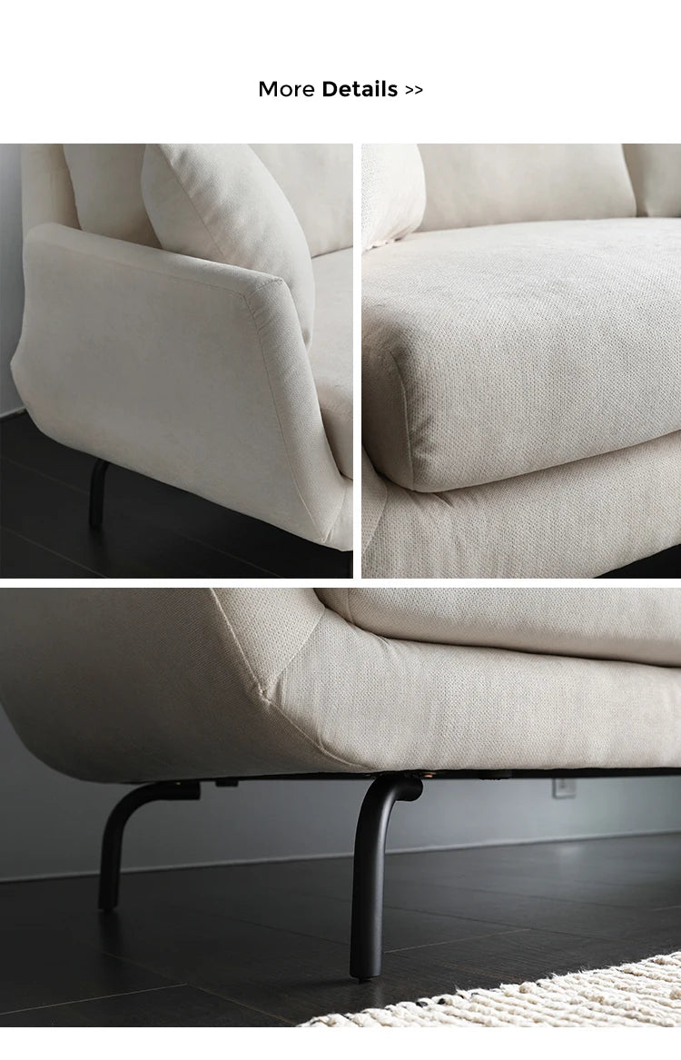 White Living Room 2 Seater