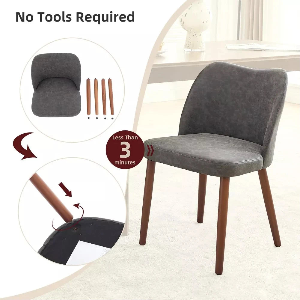 Leather Dining Chairs Set of 2