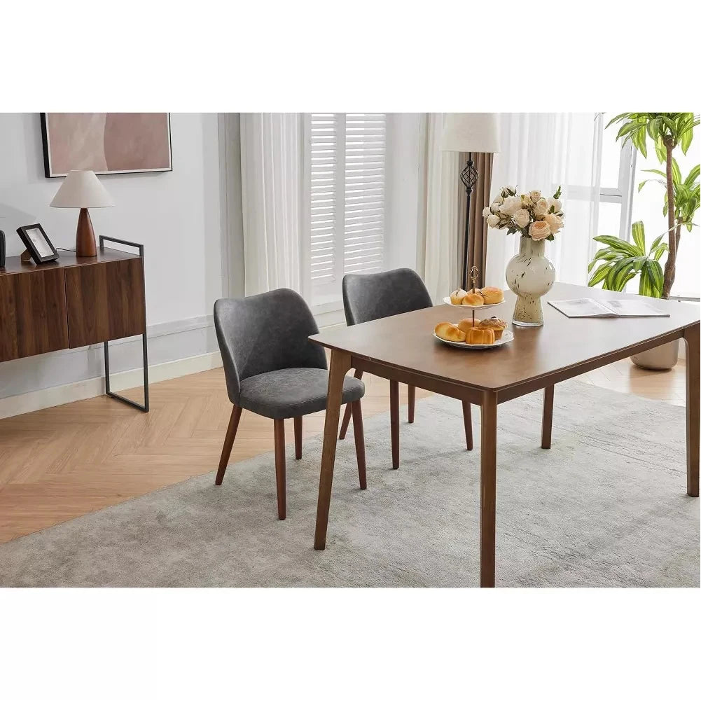 Leather Dining Chairs Set of 2