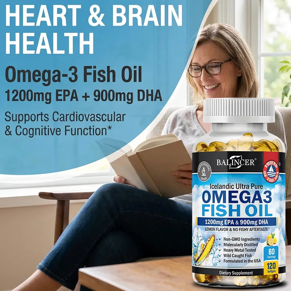 Strength Omega 3 Fish Oil 2250mg, Wild Caught,