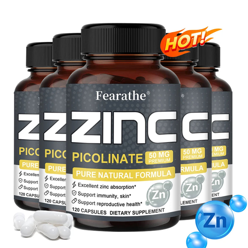 Zinc 50 Mg - High Potency Pure Zinc Supplement.
