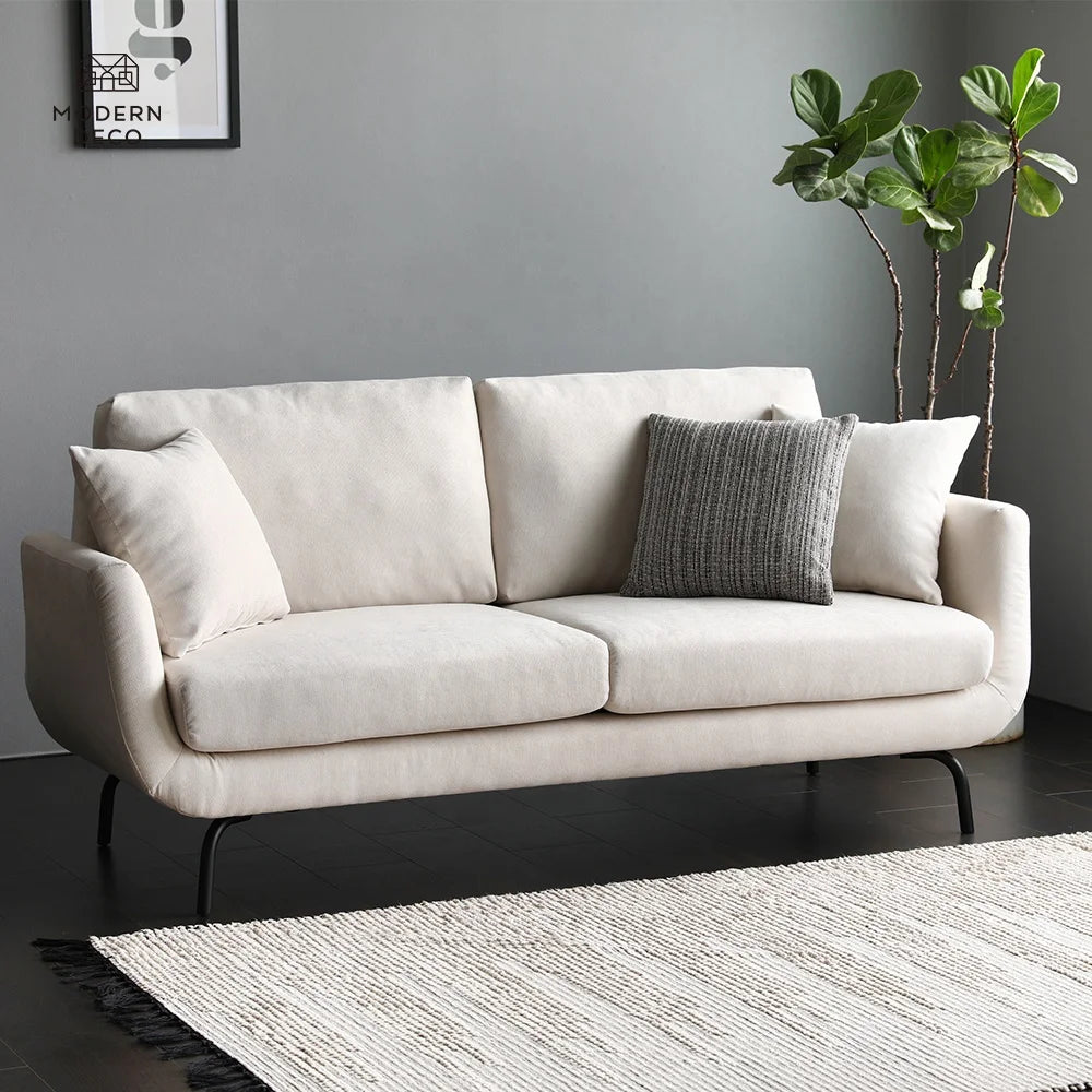White Living Room 2 Seater