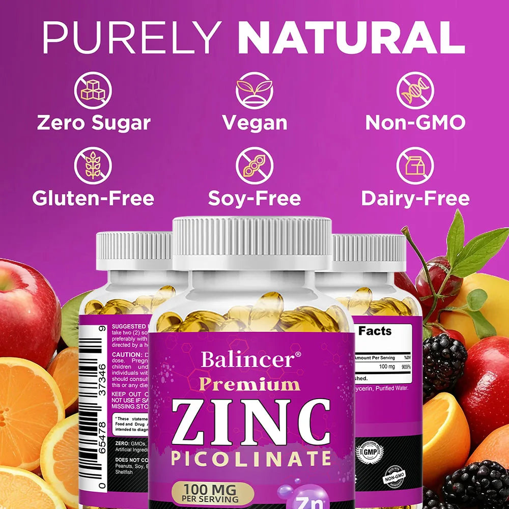 Zinc Picolinate 100 Mg - Superior Zinc Absorption Boosts