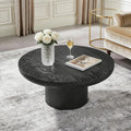 Wood Pedestal Coffee Table