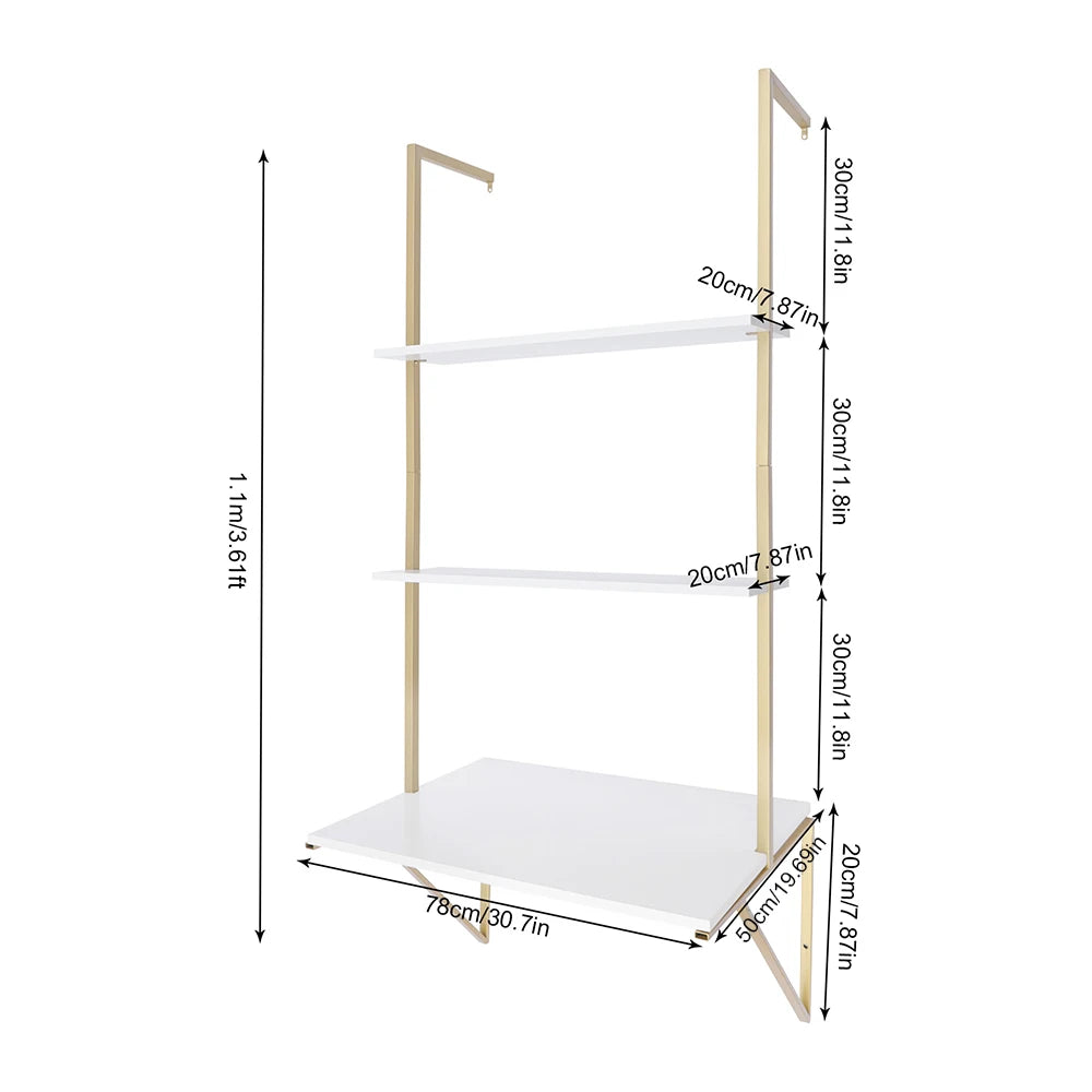 3 Tier Floating Shelves Desk