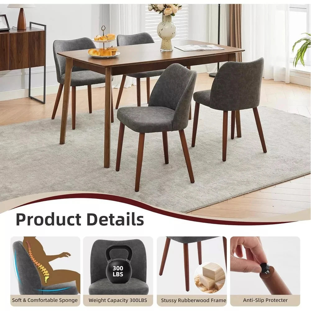 Leather Dining Chairs Set of 2
