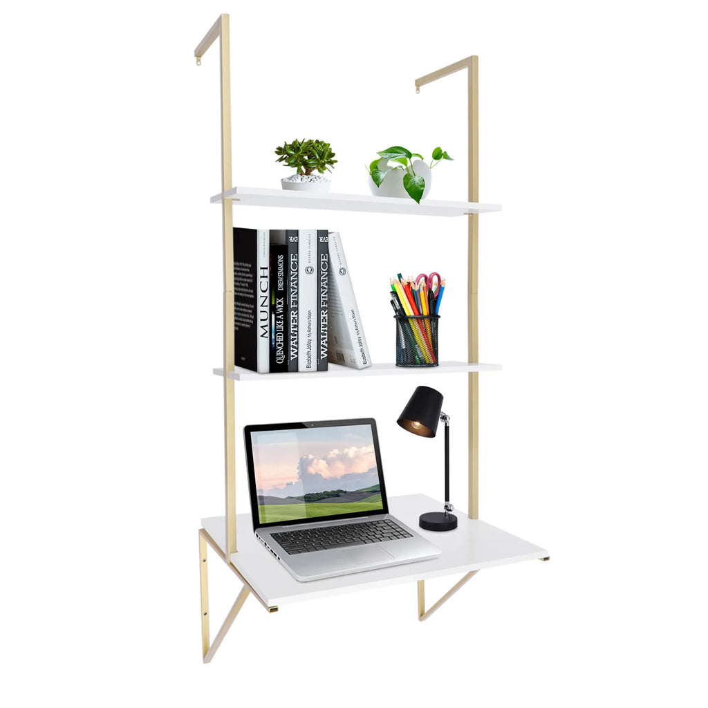 3 Tier Floating Shelves Desk