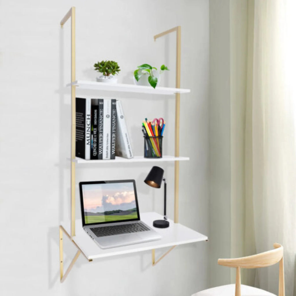 3 Tier Floating Shelves Desk